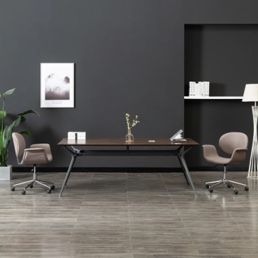 vidaXL Καρέκλα Γραφείου Περιστρεφόμενη Χρώμα Taupe Υφασμάτινη 67x62x(80-87,5)cm 1 τεμ.