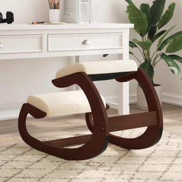 vidaXL Καρέκλα Γονάτων Κρεμ 55x84x55cm από Κόντρα Πλακέ Σημύδας 1 τεμ.