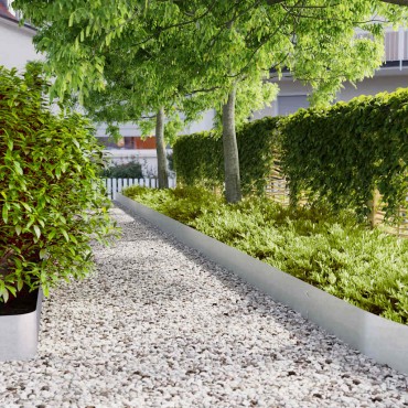vidaXL Περιφράξεις γκαζόν 30 τεμάχια 20x103 cm από γαλβανισμένο χάλυβα