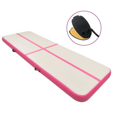 vidaXL Στρώμα Ενόργανης Φουσκωτό Ροζ 600 x 100 x 20 εκ. PVC με Τρόμπα