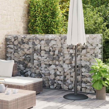 vidaXL Συρματοκιβώτιο Τοίχος 100x20x150cm Γαλβαν.Χάλυβας + Καλύμματα