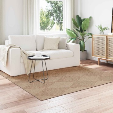 vidaXL Χαλί για εσωτερικούς και εξωτερικούς χώρους AGIRA Φυσικό 120x120cm