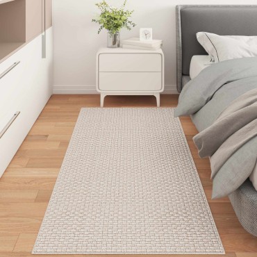 vidaXL Χαλιά χώρου Ορθογώνιος FARO Κρεμ 150x80cm Πολυεστέρας