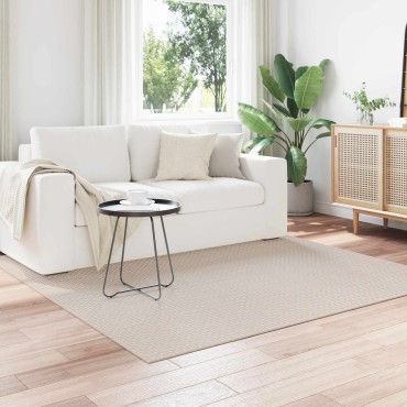 vidaXL Χαλιά χώρου τετράγωνο FARO Κρεμ 120x120cm Πολυεστέρας