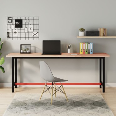 vidaXL Επιφάνεια Γραφείου 200x55x2,5cm από Μασίφ Ξύλο Οξιάς