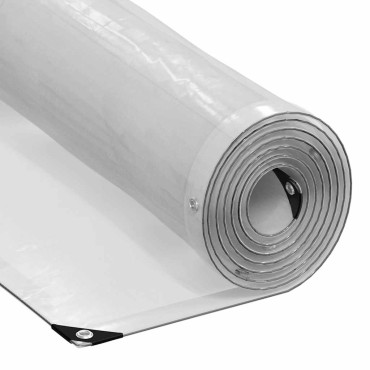 vidaXL Σαφής μουσαμάς με οπές 4x5 m Πολυαιθυλένιο