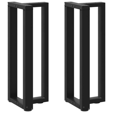 vidaXL Πόδια Κονσόλας σε Σχήμα Τ, 2 τεμ. Μαύρο 38x25x(72-73)cm Ατσάλι