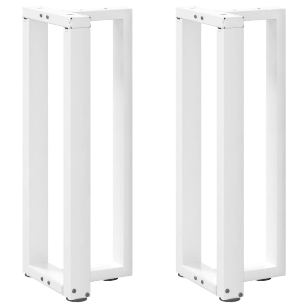 vidaXL Πόδια Κονσόλας σε Σχήμα Τ, 2 τεμ. Λευκά 38x25x(72-73)cm Ατσάλι