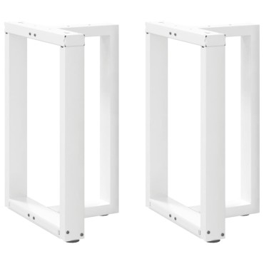 vidaXL Πόδια Τραπεζαρίας σε Σχήμα Τ, 2 τεμ. Λευκά 60x35x(72-73)cm Ατσάλι