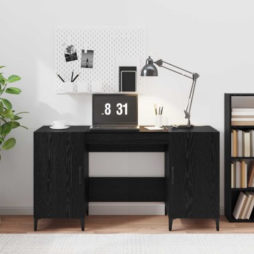 vidaXL Γραφείο Μαύρη Οξυά Επεξεργασμένο Ξύλο 140x50x75cm 1 τεμ.