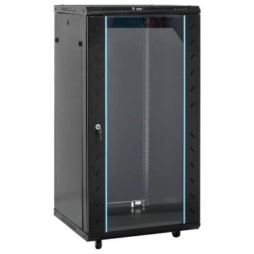vidaXL Καμπίνα Δικτύου 22U 19" IP20 Μαύρη 60x60x120 εκ.