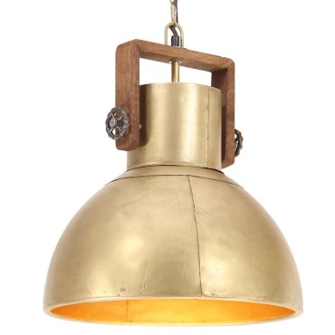 vidaXL Φωτιστικό Κρεμαστό Industrial Στρογγυλό 25 W Μπρονζέ 40 εκ. Ε27