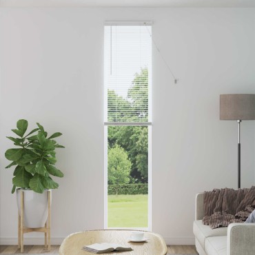 vidaXL Βενετσιάνικη Σκίαση Λευκός 213 x 40 εκ 25 mm PVC