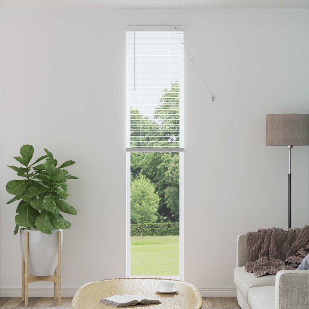 vidaXL Βενετσιάνικη Σκίαση Λευκός 213 x 50 εκ 25 mm PVC