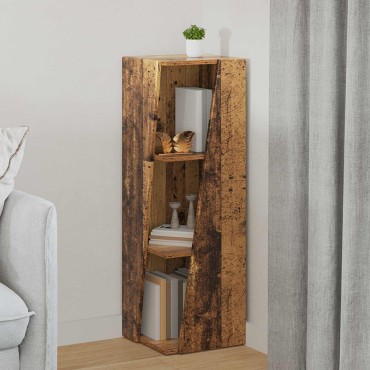 vidaXL Πλευρικό Ράφι 33x32x100,5cm Επεξεργασμένο Ξύλο Παλιό ξύλο