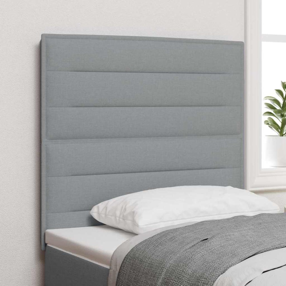 vidaXL Κεφαλάρι Ανοιχτό γκρι ύφασμα 100x7x128cm 1 τεμ.