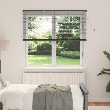 vidaXL Βενετσιάνικη Σκίαση Ασημί Γκρι 150 x 130 εκ 25 mm PVC