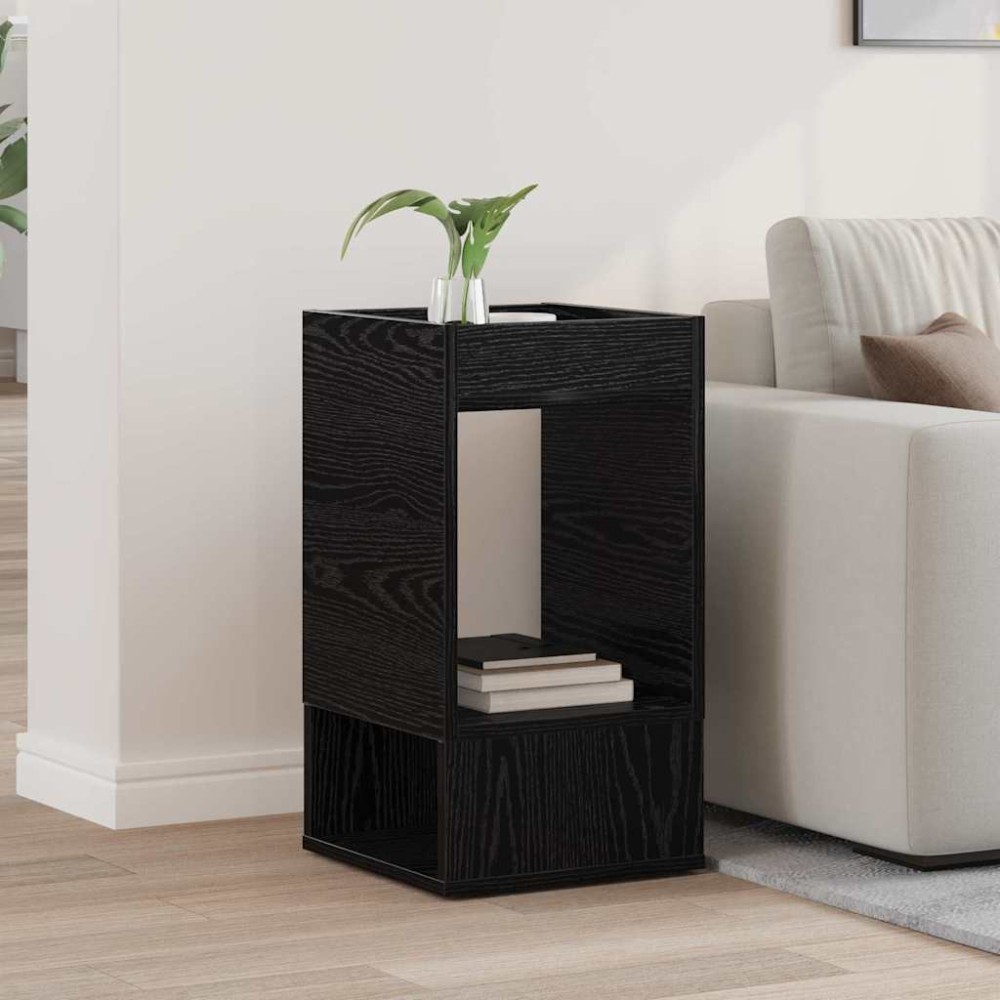 vidaXL End Table Μαύρη Οξυά 30x30x56cm Επεξεργασμένο Ξύλο