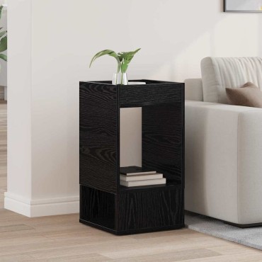 vidaXL End Table Μαύρη Οξυά 30x30x56cm Επεξεργασμένο Ξύλο