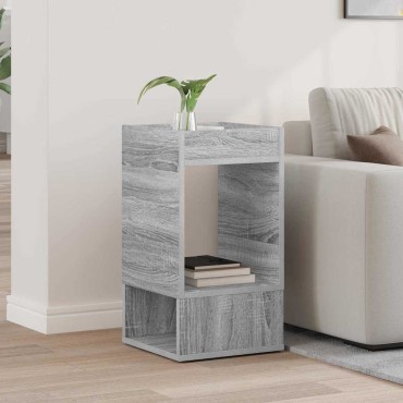 vidaXL End Table Γκρίζο Σονομα 30x30x56cm Επεξεργασμένο Ξύλο