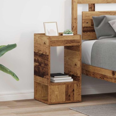 vidaXL End Table 2 τεμ. Παλιό ξύλο 30x30x56cm Επεξεργασμένο Ξύλο