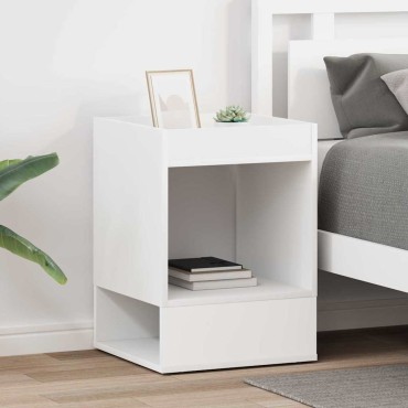 vidaXL End Table 2 τεμ. Λευκό 40x40x56cm Επεξεργασμένο Ξύλο