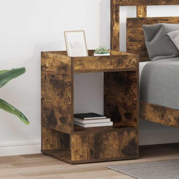 vidaXL End Table 2 τεμ. Καπνιστό Δρύς 40x40x56cm