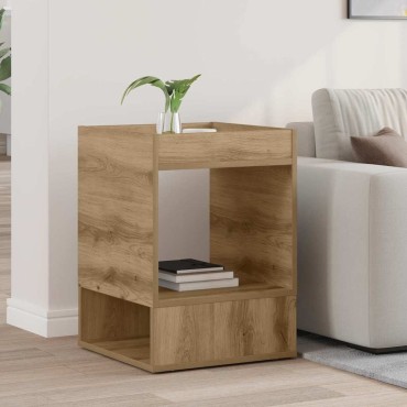 vidaXL End Table Artisan Oak 40x40x56cm Επεξεργασμένο Ξύλο