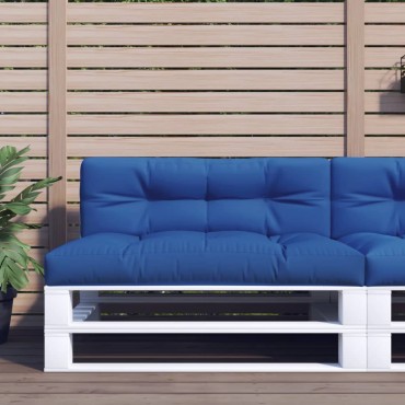 vidaXL Μαξιλάρι Παλέτας Μπλε Ρουά 120x40x12cm Υφασμάτινο