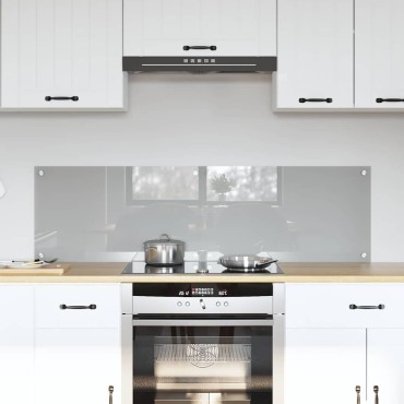 vidaXL Πλάτη κουζίνας 2 τμχ. Ανοιχτό γκρι 70 x 40 cm σκληρυμένο γυαλί
