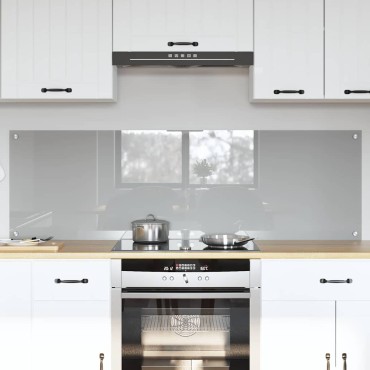 vidaXL Πλάτη κουζίνας 2 τμχ. Ανοιχτό γκρι 80 x 50 cm σκληρυμένο γυαλί