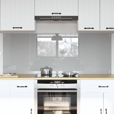 vidaXL Πλάτη κουζίνας 2 τμχ. Ανοιχτό γκρι 80 x 60 cm σκληρυμένο γυαλί