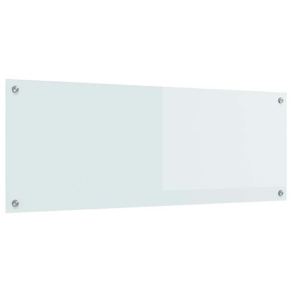 vidaXL Πλάτη κουζίνας Λευκό 110 x 40 cm σκληρυμένο γυαλί