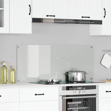 vidaXL Πλάτη κουζίνας Διαφανές 120 x 50 cm σκληρυμένο γυαλί