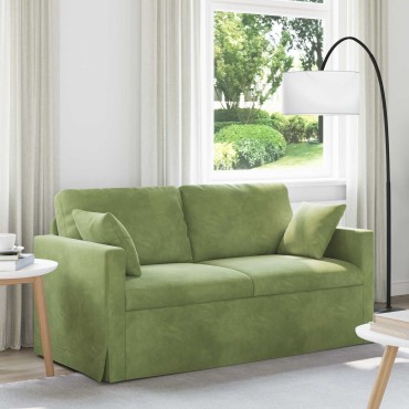 vidaXL Καναπές Ανοιχτό Πράσινο 158x78x80cm Βελούδο