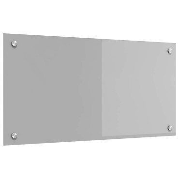 vidaXL Πλάτη κουζίνας Ανοιχτό γκρι 80 x 40 cm σκληρυμένο γυαλί