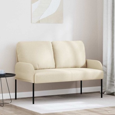 vidaXL Καναπέδες με μαξιλάρι Κρεμ Κόντρα πλακέ 115x56x80cm