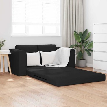 vidaXL Κρεβάτι καναπές Μαύρο ύφασμα 148x71x83cm