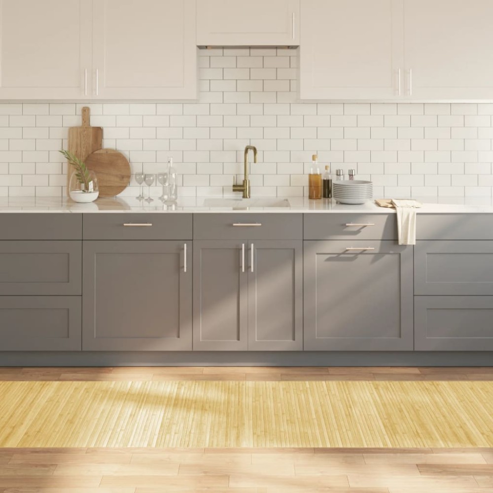 vidaXL Χαλί Ορθογώνιο Ανοιχτό Φυσικό 80x500cm Μπαμπού