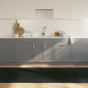 vidaXL Χαλί Ορθογώνιο Γκρι 100x500cm Μπαμπού