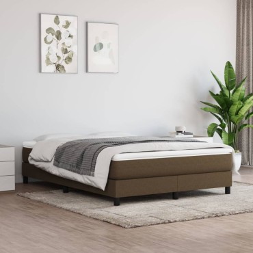 vidaXL Στρώμα με Pocket Springs Μεσαίας Σκληρότητας Σκούρο Καφέ 140x190x20cm Βελούδινο 1 τεμ. - Διπλό