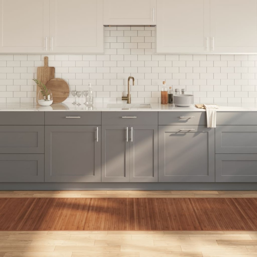 vidaXL Χαλί Ορθογώνιο Καφέ 80x300cm Μπαμπού