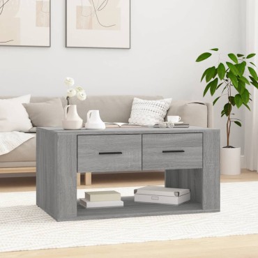vidaXL Τραπεζάκι Σαλονιού Γκρι Sonoma 80x50x40cmΕπεξεργασμένο Ξύλο 1 τεμ.