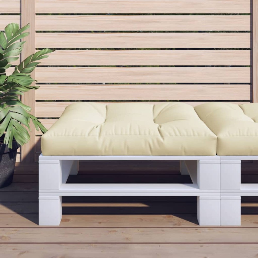 vidaXL Μαξιλάρι Παλέτας Κρεμ 70x70x12cm Υφασμάτινο