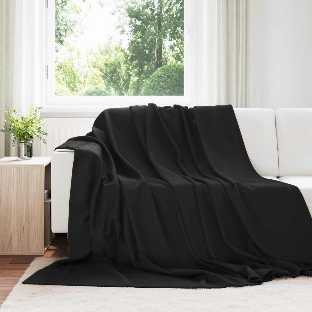 vidaXL Ριχτάρια 6 τμχ. Μαύρο 240 x 220 cm 4.28 kg Μαλλί