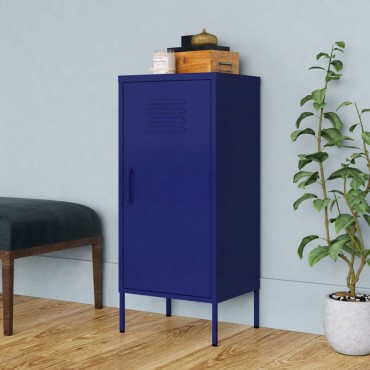 vidaXL Ντουλάπι Αποθήκευσης Ναυτικό Μπλε 42,5x35x101,5cm από Ατσάλι 1 τεμ.