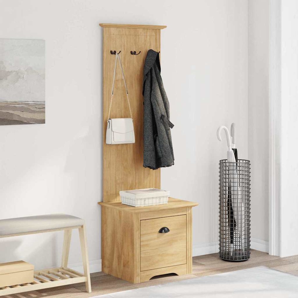 vidaXL Ντουλάπα διαδρόμου BODO Μέλι Καφέ 50x40x156,7cm 1 τεμ.