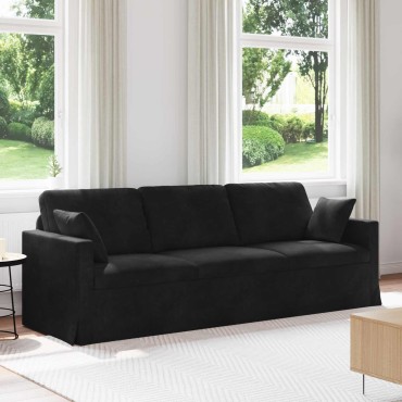vidaXL Καναπές Μαύρο 228x78x80cm Βελούδο