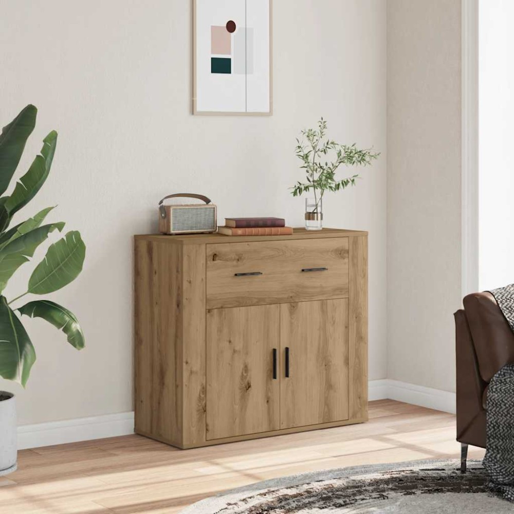 vidaXL Ντουλάπι Artisian Δρυς 80x33x70cm από Επεξεργασμένο Ξύλο 1 τεμ.