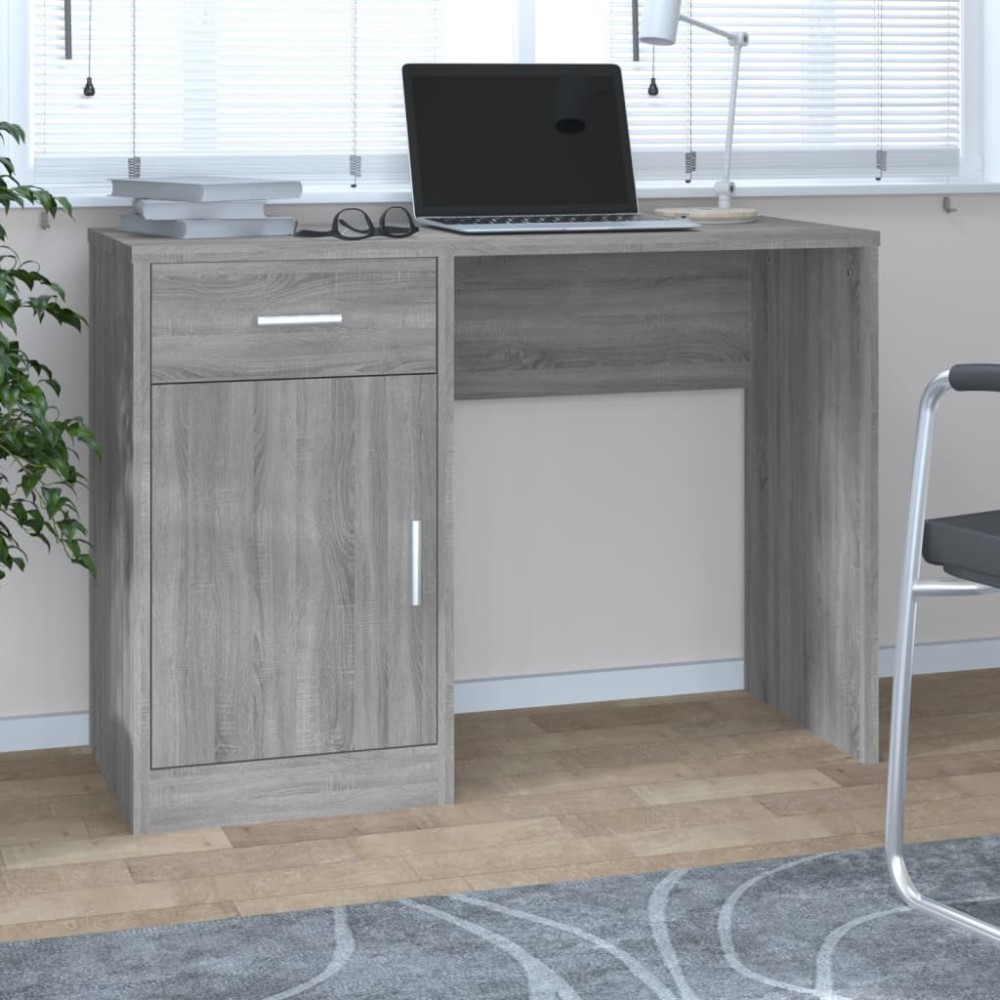 vidaXL Γραφείο με Συρτάρι & Ντουλάπι Γκρι Sonoma 100x40x73cm Επ.Ξύλο 1 τεμ. vidaXL Γραφείο με Συρτάρι & Ντουλάπι Γκρι Sonoma 100x40x73cm Επ.Ξύλο 1 τεμ.